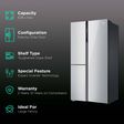 Haier 628 Litres Frost Free Side by Side Door Smart Wifi Enabled Refrigerator with Convertible Magic Zone (HRT-628PMGU1, Mirror Glass)_2