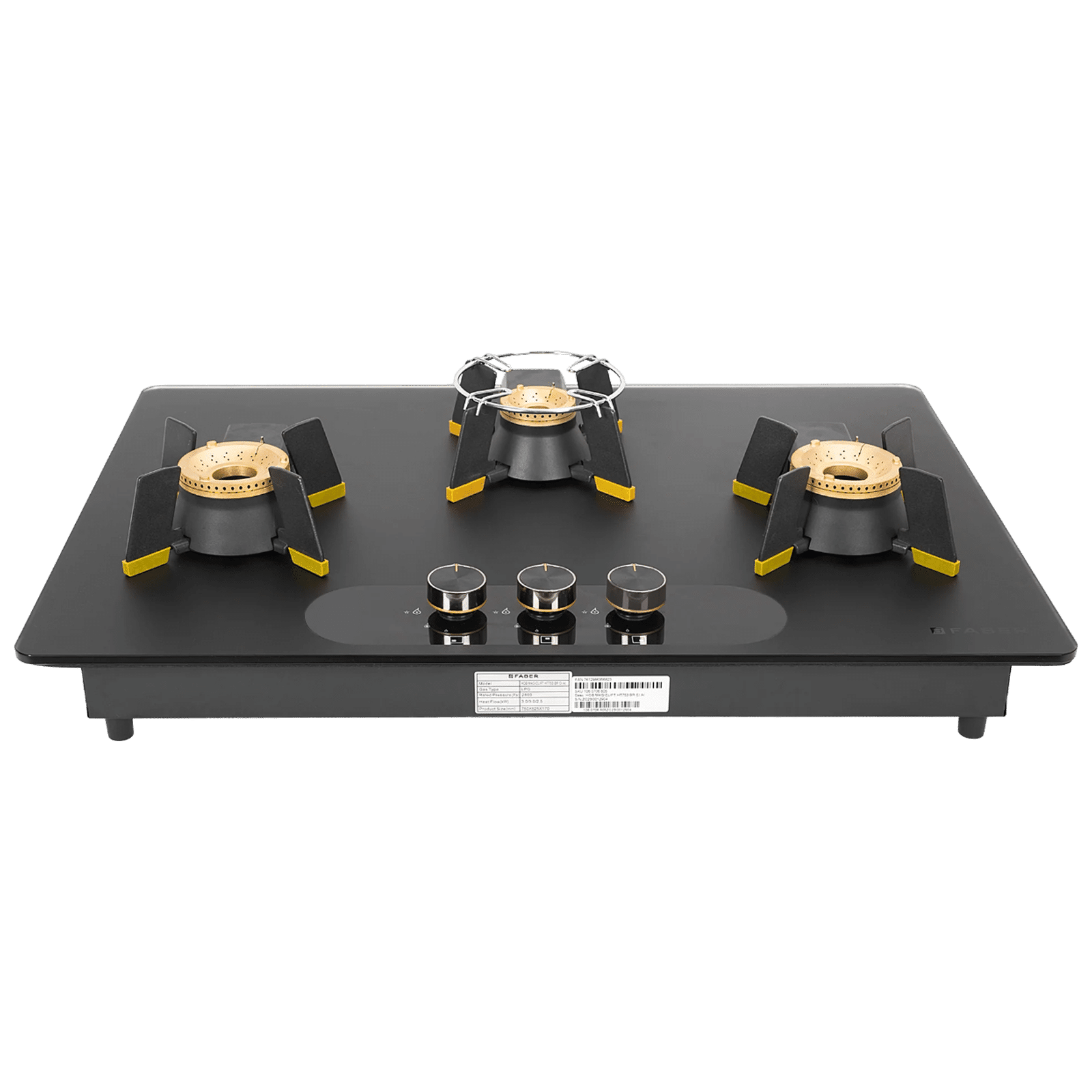 Buy FABER Magiclift HT753 Toughened Glass Top 3 Burner Automatic Hob (Lift and Lock Feature, Black) Online - Croma