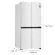 LG 595 Litres Frost Free French Door Smart Wi-Fi Enabled Refrigerator with Hygiene Fresh Plus (GC-M22FAGPL.ALWQEB, Linen White)_3