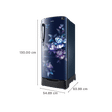 SAMSUNG 183 Litres 4 Star Direct Cool Single Door Refrigerator (RR20C1824HV/HL, Himalayan Poppy Blue)_3