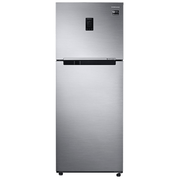 SAMSUNG 386 Litres 2 Star Frost Free Double Door Convertible Refrigerator with Curd Maestro (RT39T5C38S9/TL, Refined Inox)_1