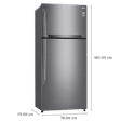 LG 547 Litres 3 Star Frost Free Double Door Smart Wi-Fi Enabled Refrigerator with Smart Diagnosis (GN-H702HLHQ.APZQEB, Platinum Silver III)_3