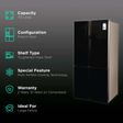 Haier 712 Litres A++ Frost Free French Door Refrigerator with Multi Air Flow System (HRB-738BG, Black Glass)_2