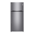 LG 516 Litres 3 Star Frost Free Double Door Smart Wi-Fi Enabled Refrigerator with Smart Diagnosis (GN-H602HLHQ.APZQEB, Platinum Silver III)_1