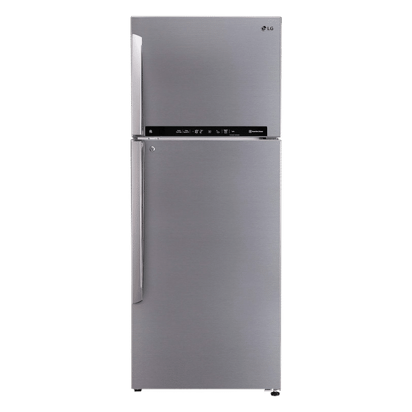 LG 471 Litres 3 Star Frost Free Double Door Smart Wi-Fi Enabled Refrigerator with Door Cooling Plus Technology (GL-T502FPZ3.DPZZEB, Shiny Steel)_1