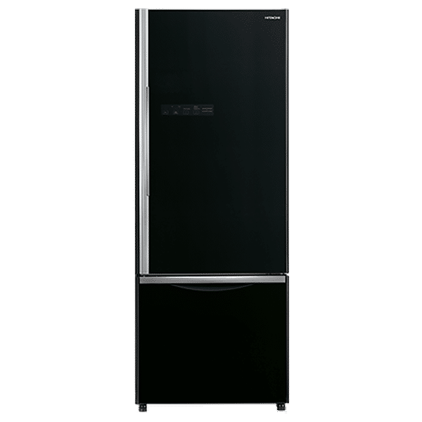 HITACHI 525 Litres 2 Star Frost Free Double Door Bottom Mount Refrigerator with Eco Thermo Sensor (R-B570PND7, Glass Black)_1