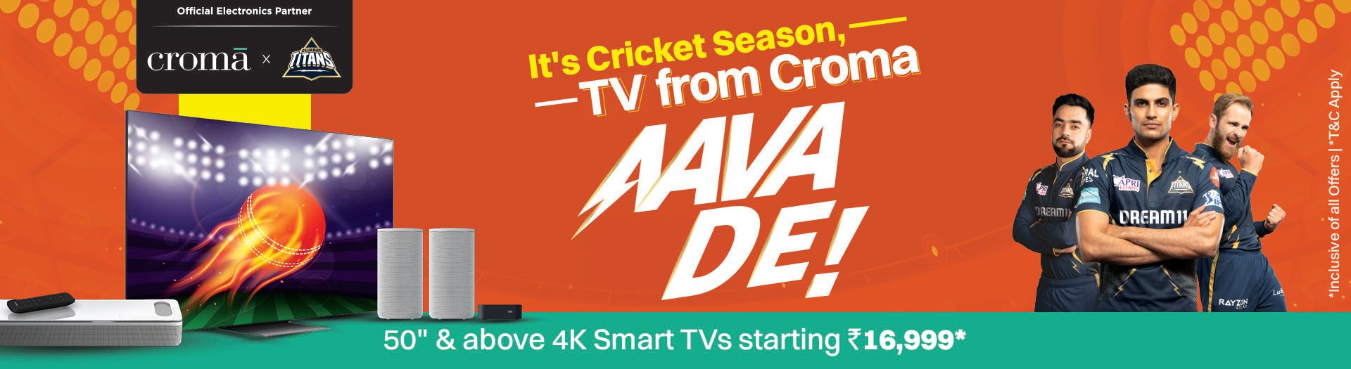It’s Cricket Season Tv From Croma 50″ & Above Starts @ 16999