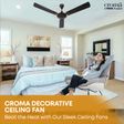 Croma Semi Deco 120cm Sweep 3 Blade Ceiling Fan (400 RPM, CRSFSD1CFB247705, Dark Coffee)_3