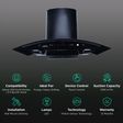 Croma AG247705 90cm 1300m3/hr Ducted Auto Clean Wall Mounted Chimney with Touch & Gesture Control (Black)_3