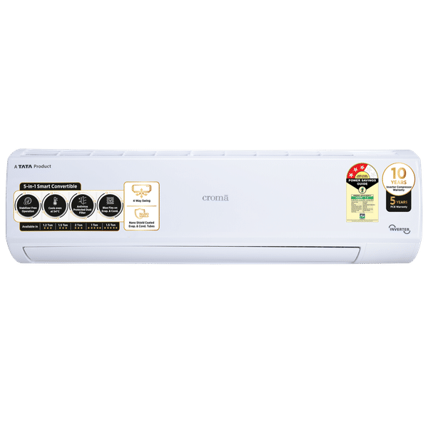 Croma 5 in 1 Convertible 1.5 Ton 3 Star Inverter Split AC with Dust Filter (2024 Model, Copper Condenser, CRLA018IND170264)_1