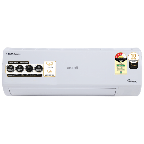 Croma 5 in 1 Convertible 1.2 Ton 3 Star Inverter Split AC with Dust Filter (Copper Condenser, CRLA014IND170267)_1
