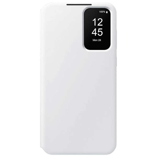 SAMSUNG Smart View Flip Case for Galaxy A55 (Interactive Window Display, White)_1