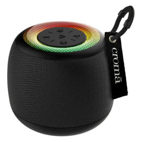 Croma CRSP005BPE301505 5W Portable Bluetooth Speaker (RGB Light, Black)_1