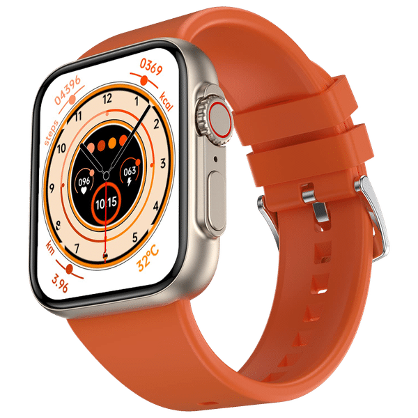 FIRE-BOLTT Gladiator Smartwatch with Bluetooth Calling (49.7mm HD Display, IP67 Water Resistant, Orange Strap)_1