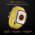 FIRE-BOLTT Gladiator Ocean Smartwatch with Bluetooth Calling (49.7mm Display, IP67 Water Resistant, Yellow Strap)_4