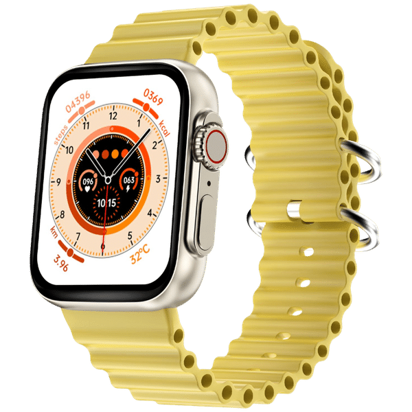 FIRE-BOLTT Gladiator Ocean Smartwatch with Bluetooth Calling (49.7mm Display, IP67 Water Resistant, Yellow Strap)_1