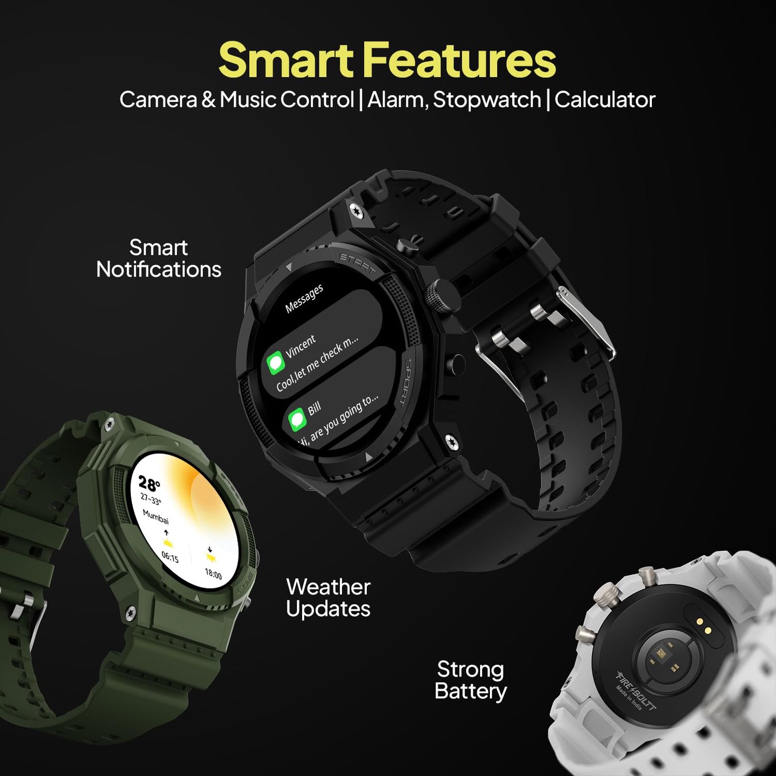 Buy FIRE-BOLTT Quest Smartwatch with Bluetooth Calling (35.3mm HD ...