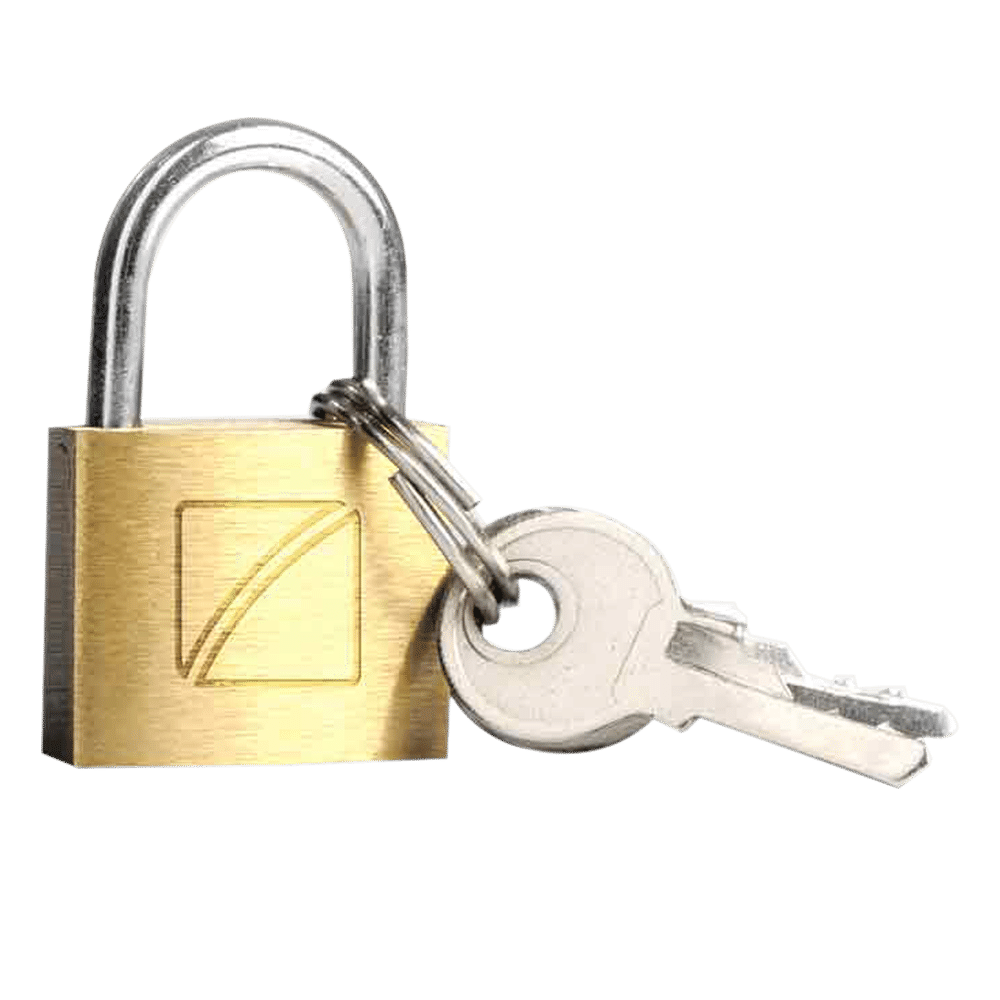 TRAVEL BLUE Security Padlock (TB-020, Gold)