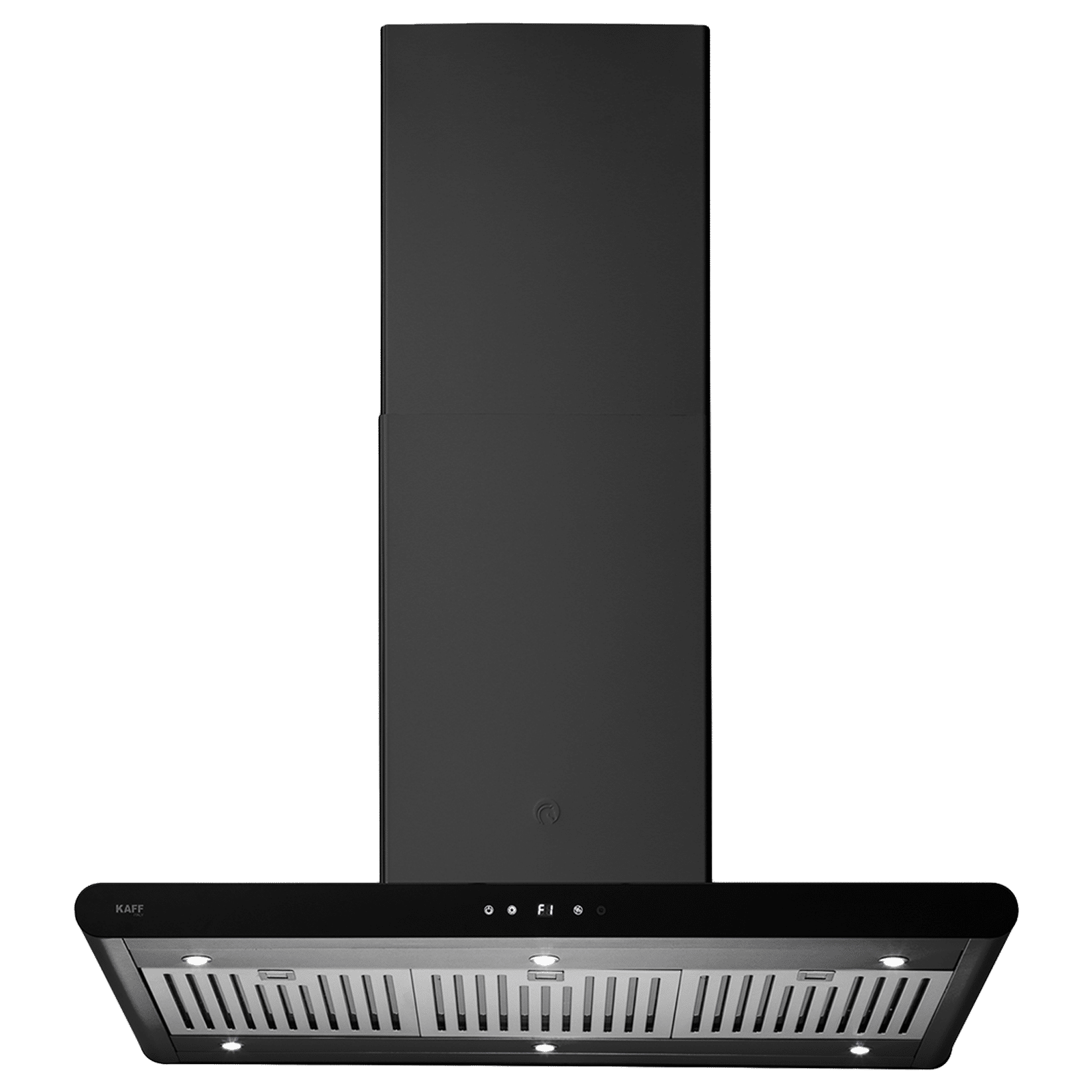 KAFF Canary BF DHC 90cm 1200m3/hr Ductless Wall Mounted Chimney with Baffle Filter (Black)