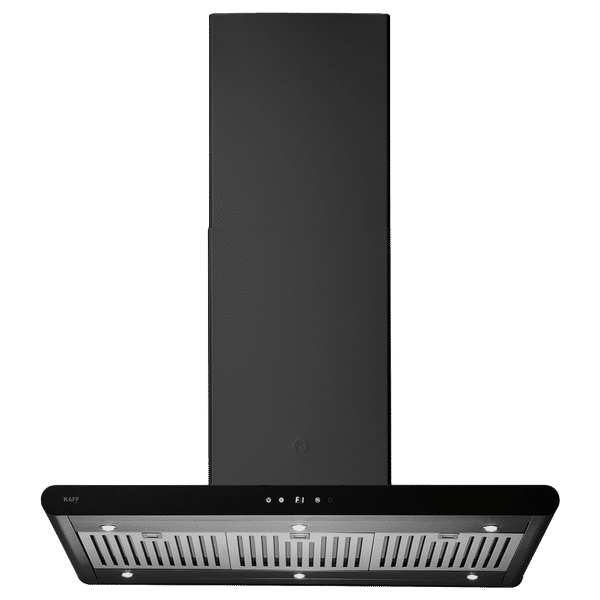 KAFF Canary BF DHC 90cm 1200m3/hr Ductless Wall Mounted Chimney with Baffle Filter (Black)_1