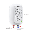 USHA Instano 1 Litre Vertical Instant Geyser with IPX4 Protection (Moonlight White)_2