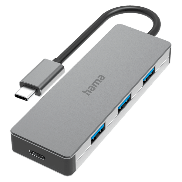 hama Hub for PC, Notebook, MacBook, Tablet (4 x USB 3.2 (Type-C) Ports, 200105, Black)_1