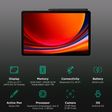 SAMSUNG Galaxy Tab S9 Wi-Fi Android Tablet with Stylus (11 Inch, 12GB RAM, 256GB ROM, Graphite)_3