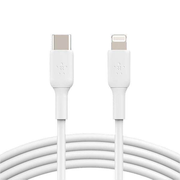 belkin BoostCharge Type C to Lightning Connector 3.3 Feet (1 M) Cable (Withstand 8000+ Bends, White)_1