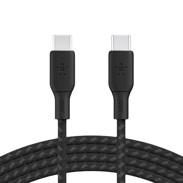 belkin Boost Charge Type C to Type C 6.5 Feet (2M) Cable (Nylon Braided, Black)_1