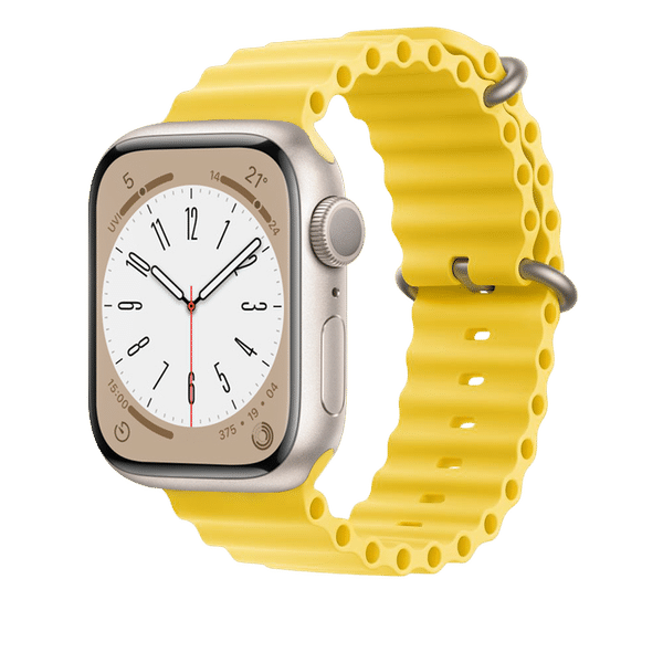 Muvtech Active Silicon Strap for Apple iWatch (42mm / 44mm / 45mm / 49mm) (Yellow)_1