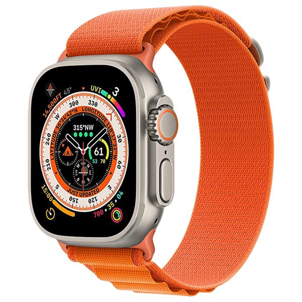 Muvtech Ace Loop Nylon Strap for Apple iWatch (42mm / 44mm / 45mm / 49mm) (Orange)_1