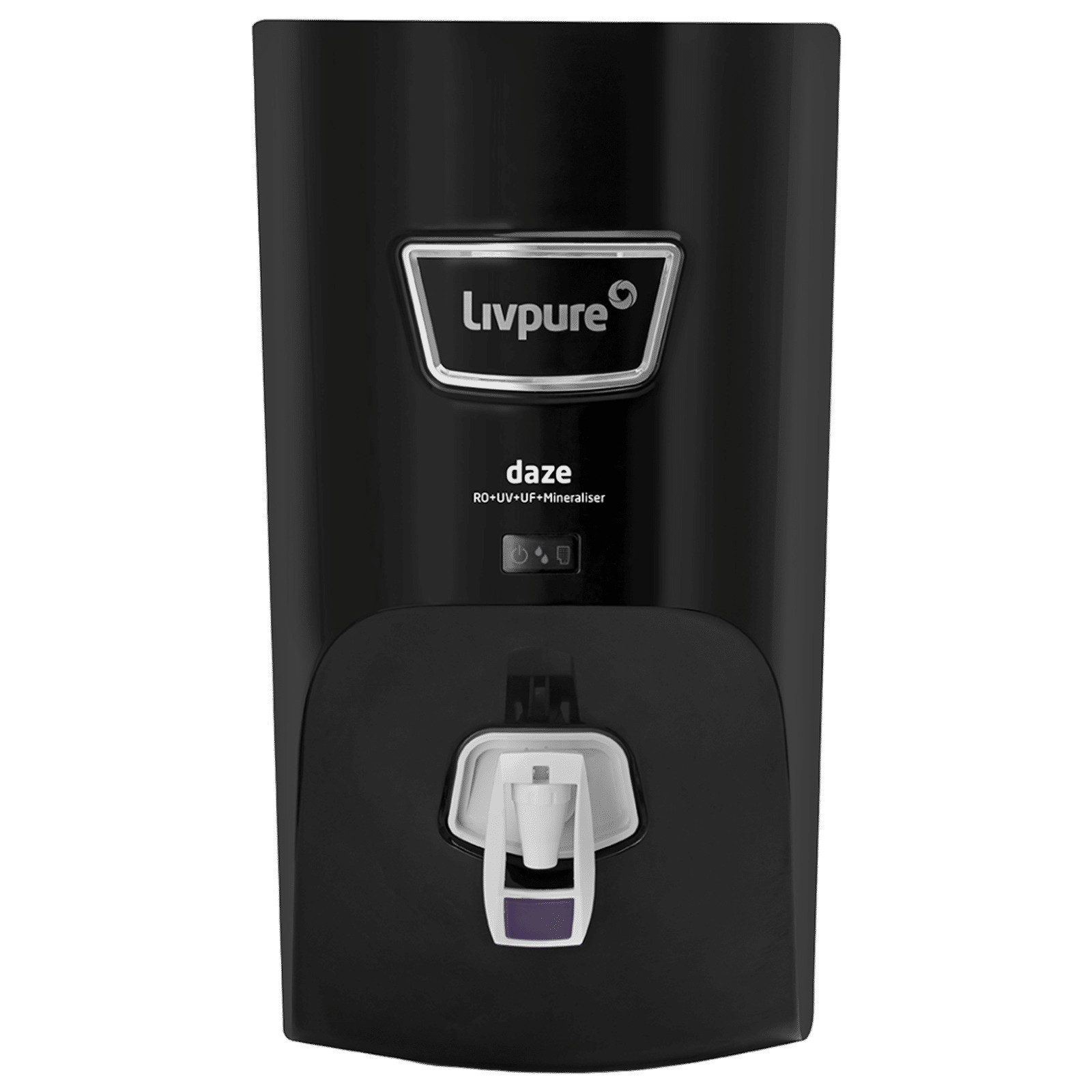 Livpure Daze 7L RO + UV + UF Water Purifier with Super Sediment Filter (Black)