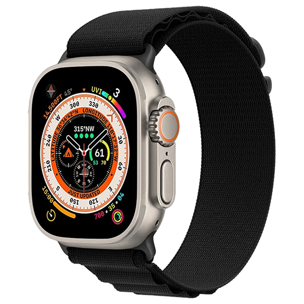 Muvtech Ace Loop Nylon Strap for Apple iWatch (42mm / 44mm / 45mm / 49mm) (Black)_1