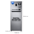 SAMSUNG 385 Litres 2 Star Frost Free Double Door Convertible Refrigerator with Deodorizer (RT42C5532S9/HL, Refined Inox)_3