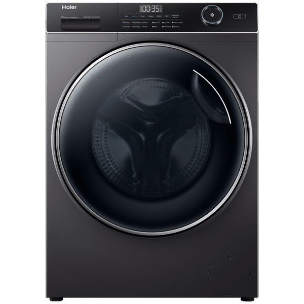 Haier 10.5/7 kg 5 Star Fully Automatic Front Load Washer Dryer(HWD105-B14959S8U1, Direct Motion Motor, Dark Jade Silver)_1