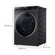 Haier 10.5/7 kg 5 Star Fully Automatic Front Load Washer Dryer(HWD105-B14959S8U1, Direct Motion Motor, Dark Jade Silver)_3