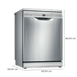 BOSCH Series 6 13 Place Settings Free Standing Dishwasher with Glass Protection Technology (No Pre-rinse Required, Silver Inox)_2