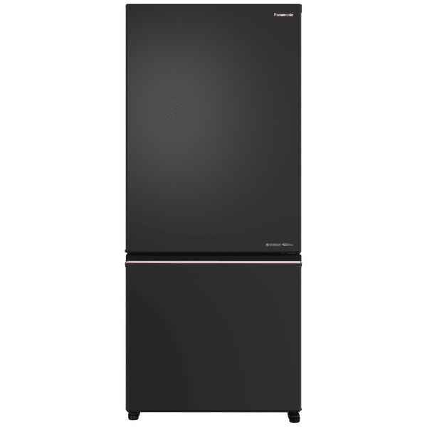 Panasonic 400 Litres 2 Star Frost Free Double Door Bottom Mount Convertible Refrigerator with AG Clean Technology (NR-BK418BQKN, Diamond Black)_1