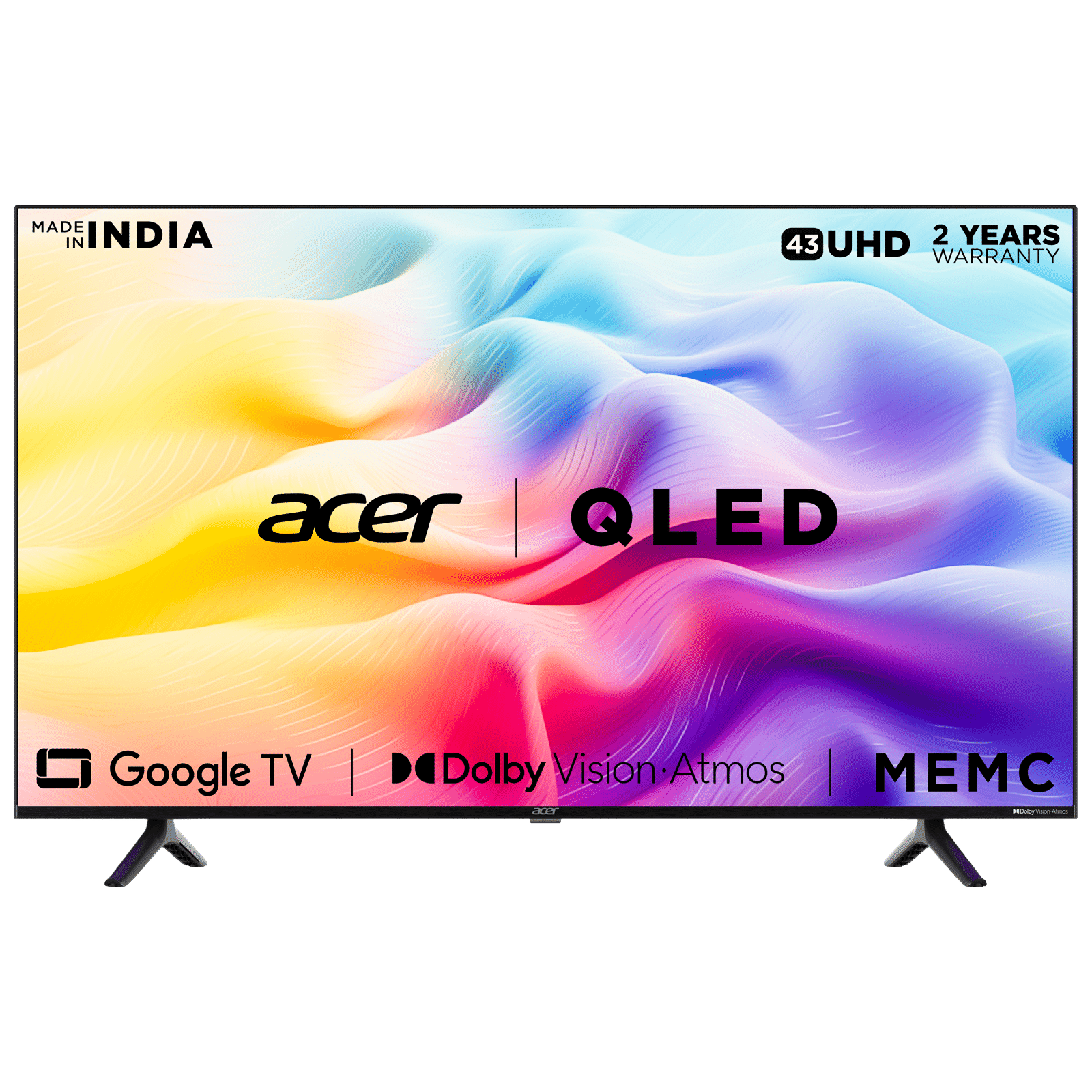 acer V Series 109 cm (43 inch) QLED 4K Ultra HD Google TV with Dolby Vision and Dolby Atmos (2023 model)