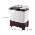 VOLTAS beko 12 kg 5 Star Semi Automatic Washing Machine with Cassette Filter (WTT120UPA/BR5KPTD, Burgundy)_3