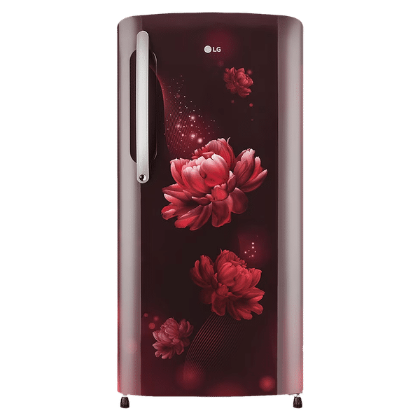 LG 201 Litres 3 Star Direct Cool Single Door Refrigerator with Anti-Bacterial Gasket (GLB211HSCDASCZEBN, Scarlet Charm)_1