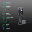 Panasonic ER-GB37 Rechargeable Corded & Cordless Wet & Dry Trimmer for Body Grooming, Beard & Moustache with 20 Length Settings for Men (50mins Runtime, Japanese Blade Technology, Black & Grey)_2