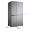 LG 650 Litres 3 Star Frost Free Side by Side Refrigerator with Door Cooling Plus Technology (GLB257EPZ3, Shiny Steel)_3