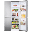 LG 650 Litres 3 Star Frost Free Side by Side Refrigerator with Door Cooling Plus Technology (GLB257EPZ3, Shiny Steel)_4