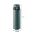 LocknLock Wannabe 450 ml Cylindrical Stainless Steel Water Bottle (Leak proof, LHC3240BLK, Green)_2