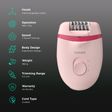PHILIPS Satinelle Essential Corded Wet & Dry Epilator for Arms, Legs & Intimate Areas with 5 Interchangeable Heads (Efficient Epilation System, Pink)_2
