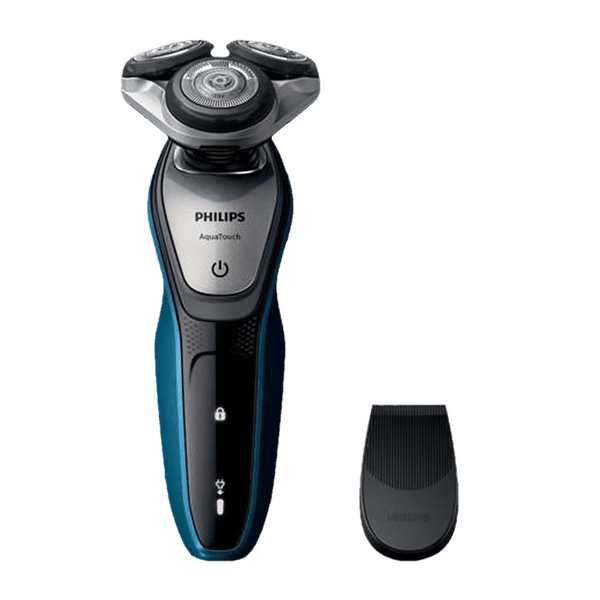 Philips AquaTouch Cordless Wet and Dry Shaver for Beard for Men (45Mins Runtime, Multiprecision Blade System, Neptune Blue and Charcoal Grey)_1