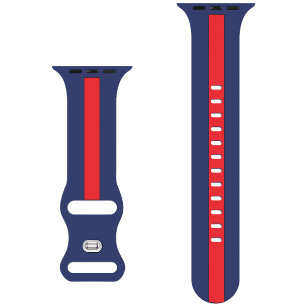 GRIPP TUTONE Silicone Strap for Apple iWatch Series 8, Series 7, Series 6, Series 5, Series 4, Series 3, Series 2, Series 1 (45mm / 49mm) (Soft and Comfortable, Blue and Red)_1