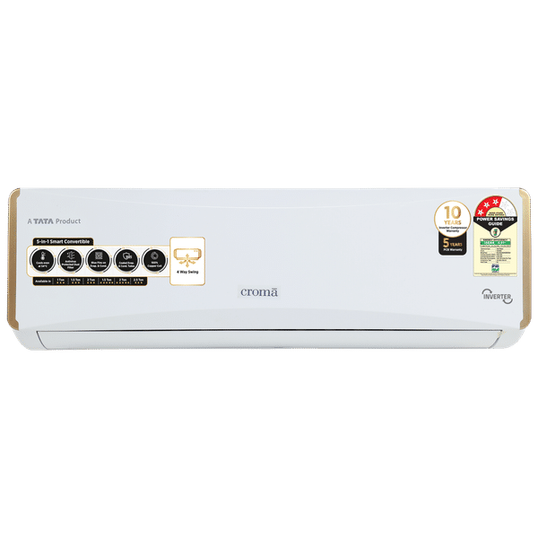 Croma 5 in 1 Convertible 2 Ton 3 Star Inverter Split AC with PM 2.5 Filter (2024 Model, Copper Condenser, CRLA022IND255959)_1