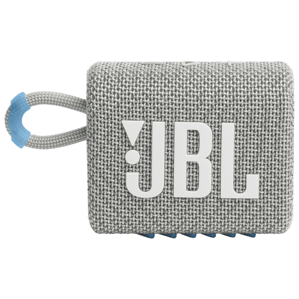 JBL Go 3 Eco 4.2W Portable Bluetooth Speaker (IP67 Water Proof, 5 Hours Playtime, Stereo Channel, White)_1